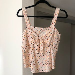 Madewell Confetti Tank Top Tie Front